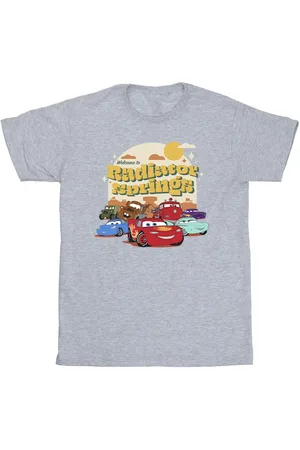 Disney Mens Cars Radiator Springs Group T-Shirt (Sports Grey) - Cotton - Size 5XL