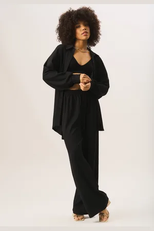 Gini London Womens Textured Oversize Fit Long Sleeves Shirt - - Size Medium/Large