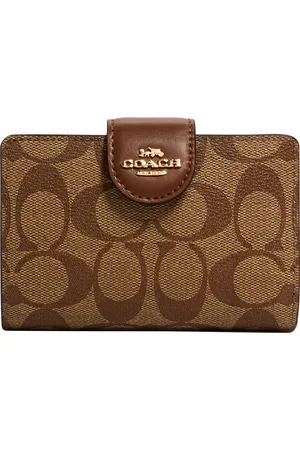 Coach Womens Signature Medium Corner Zip Wallet - - One Size