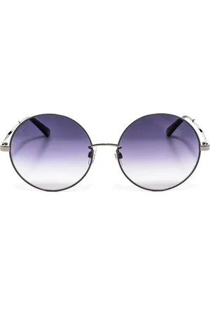 Swarovski Womens SK0301-K Round Metal Sunglasses for Women - - One Size