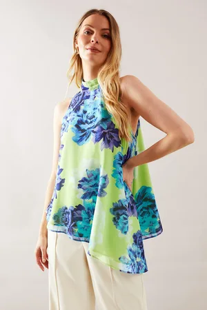 wallis Womens Floral Asymmetric Top - - Size 18 UK
