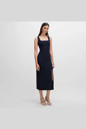 HUGO BOSS Womens Dineza Business Dress in Dark - Size 12 UK