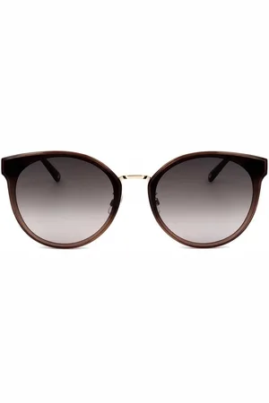 Swarovski Womens SK0296-K Round Acetate and Metal Sunglasses for Women - - One Size