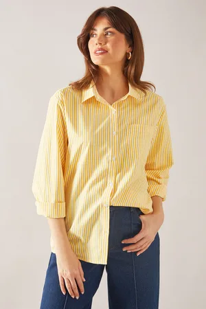 wallis Womens Striped Oversized Button Front Shirt - Cotton - Size 16 UK