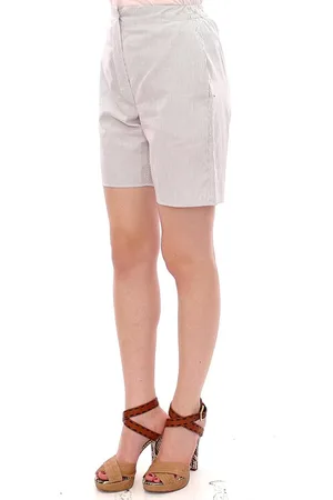 ANDREA INCONTRI WoMens Checkered Stretch Cotton Shorts - Size EU 40 (Womens)