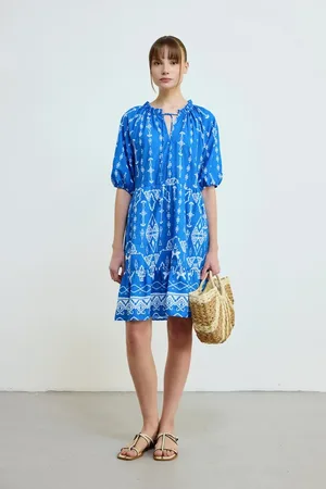Gusto Womens Printed Cotton Dress - - Size X-Large
