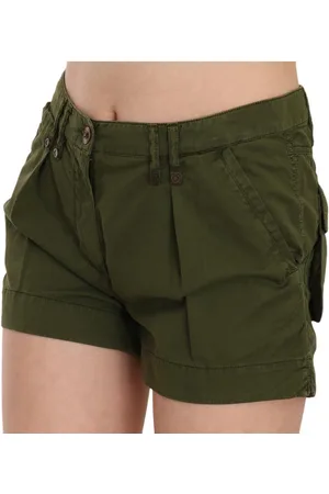 Plein Sud WoMens Mid Waist 100% Cotton Mini Shorts - Size EU 40 (Womens)