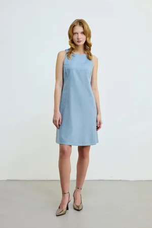 Gusto Womens Linen Short Dress - - Size Large