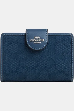 Coach Womens Medium Corner Zip Wallet in Signature Jacquard - - One Size