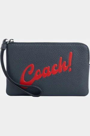 Coach Womens Corner Zip in Leather with Graphic - - One Size