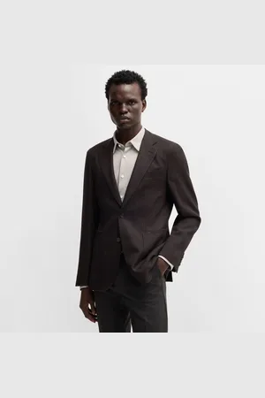 HUGO BOSS Mens L-Heston Slim-Fit Blazer in Wool - Size 40W/32L