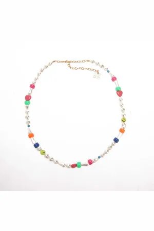 OFF-WHITE Unisex Accessories Off White Fun Pearl & Beads Necklace in Multi - Brass - One Size