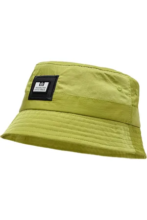 Weekend Offender Mens Accessories Long Beach Bucket Hat in Lime - Nylon - One Size