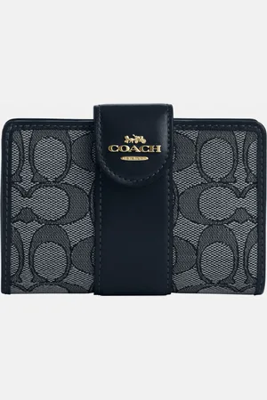 Coach Womens Medium Corner Zip Wallet in Signature Jacquard - - One Size