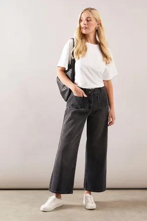 wallis Womens Petite Kickflare Culotte Jean - Cotton - Size 14 UK