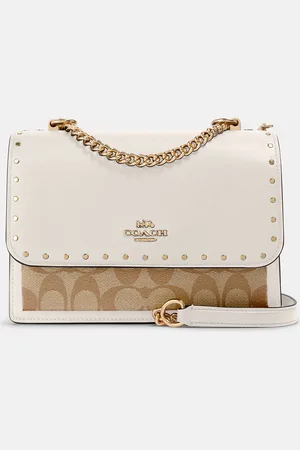 Coach Womens Signature Snake Embossed Mix Rivets Klare Crossbody Bag - - One Size