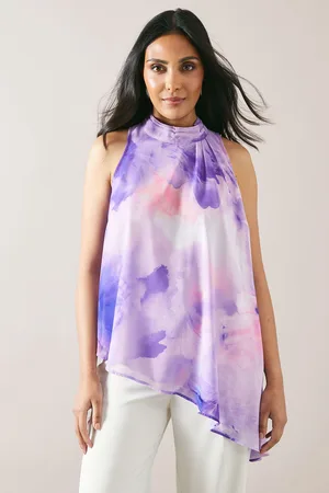 wallis Womens Petite Ombre Asymmetric Top - - Size 8 UK