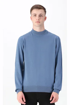 Luke 1977 Mens Jenson Funnel Neck Knitted Jumper in Cotton - Size 3XL