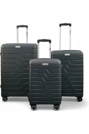 Infinity Unisex Hard Shell PP Dual 4 Wheels Luggage Travel Cabin Holiday Suitcase - Size Medium