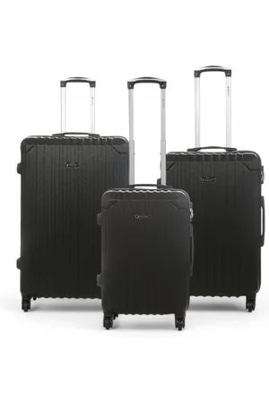 Infinity Unisex Hard Shell ABS 8 Wheels Luggage Travel Cabin Suitcase - Size Large