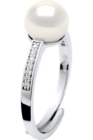Diadema Womens - Ring - Real Freshwater Pearls - Silver - One Size