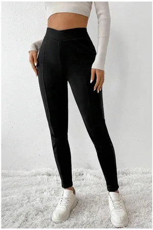 Azura Exchange Womens Crossed Waist Seamed Leg Thermal Leggings - Size X-Large