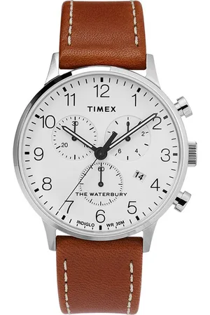 Timex Classic Chrono Mens Watch TW2T28000 Leather (archived) - One Size