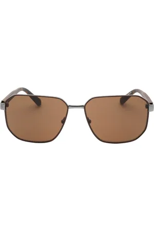 Guess Mens Brown Lens Matte Gunmetal Sunglasses - - One Size