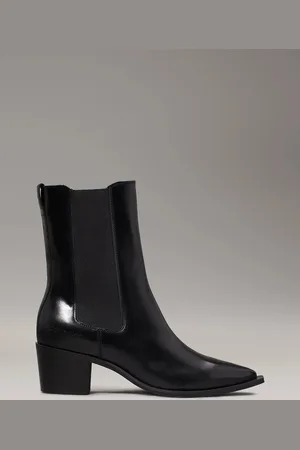 Calvin Klein HEEL Womens Cowboy Boots Ck - Size UK 7
