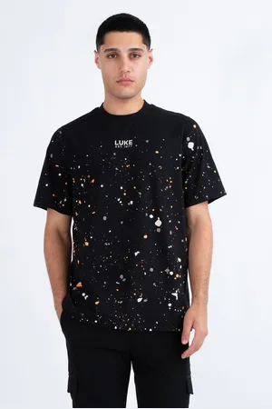 Luke 1977 Mens St Kitts Paint Splatter T-Shirt in Cotton - Size Medium