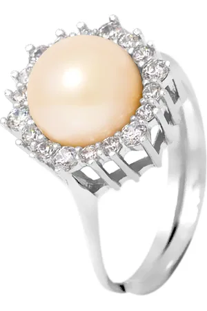 Diadema Womens - Massive Ring with Freshwater Pearl - Pure White Collection Sterling - One Size