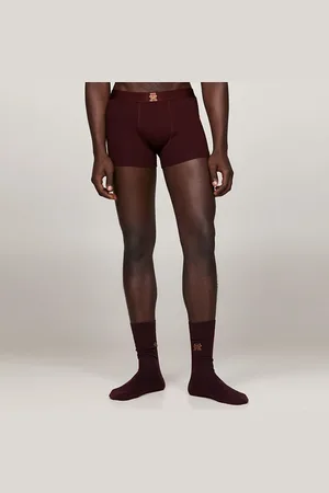 Tommy Hilfiger TRUNK & SOCK SET Mens Gift Sets Deep Burgundy/ Burgundy - - Size Medium