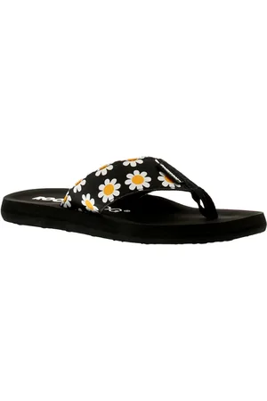 Rocket Dog Womens Sandals Flip Flops Flat Adios Slip On black daisy fields - - Size UK 8