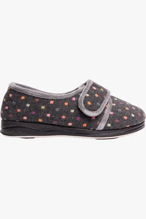 Padders LOTTY Womens Full Slippers Charcoal - - Size UK 3