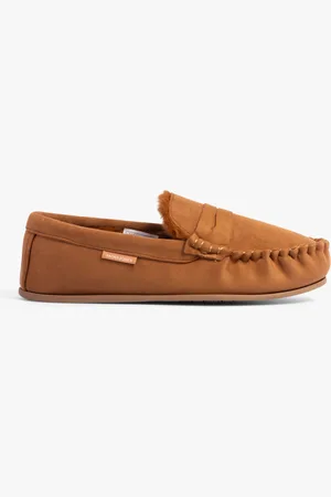 JACK & JONES MARK Mens Slippers Cognac - - Size UK 11