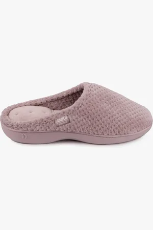 Totes Isotoner POPCORN Terry Mule Slippers Womens Dusky - Size UK 7