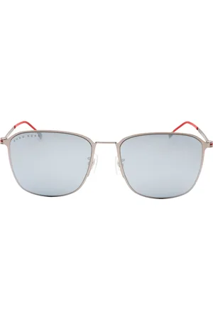 HUGO BOSS Mens Extra White ML Lens Matte Ruthenium Sunglasses - One Size
