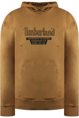 Timberland Logo Mens Wheat Hoodie - Cotton - Size Small