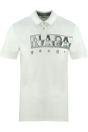 Napapijri Mens Ellar Large Brand Logo Polo Shirt Cotton - Size X-Large