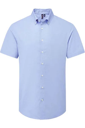 Premier Mens Supreme Oxford Short-Sleeved Formal Shirt (Oxford ) - Size X-Large