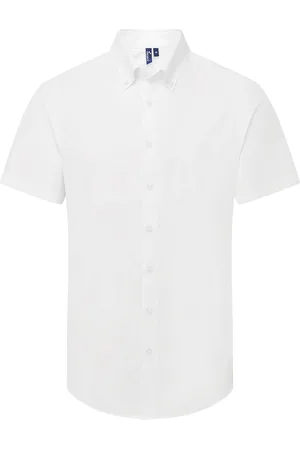 Premier Mens Supreme Oxford Short-Sleeved Formal Shirt - Size Small