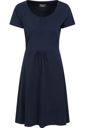 Mountain Warehouse Womens/Ladies Essentials Lora Plain Skater Dress (Dark ) Cotton - Size 16 UK
