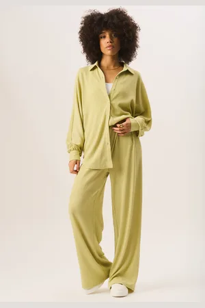 Gini London Womens Textured Oversize Fit Long Sleeves Shirt - - Size Small/Medium
