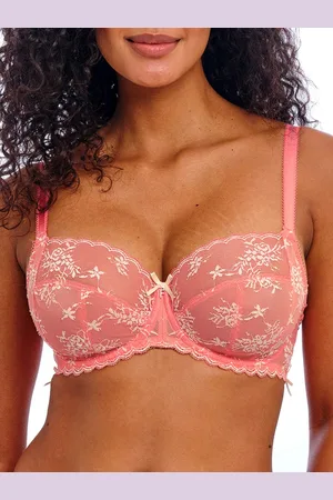Freya Womens Offbeat Decadence Side Support Bra - Vintage Rose - Polyamide - Size 38JJ