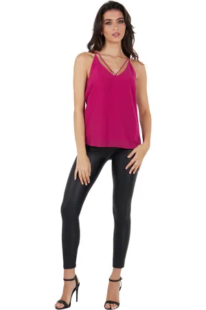 Gini London Womens Plain Strappy Cami Top - - Size Small/Medium