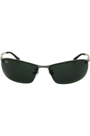 Ray-Ban Wrap Mens Gunmetal Green Sunglasses RB3183 - - One Size