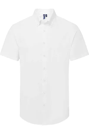 Premier Mens Supreme Oxford Short-Sleeved Formal Shirt - Size 4XL
