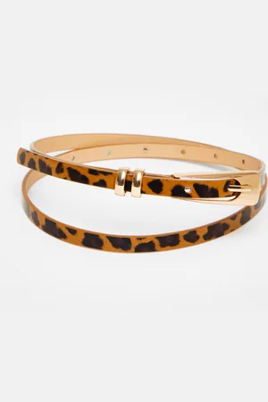 Quiz Womens Leopard Print Thin Belt - - One Size
