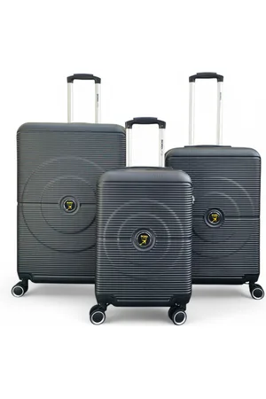 Infinity Unisex Robust ABS Hard Shell 8 Wheels Luggage Travel Suitcase Set - One Size