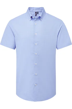 Premier Mens Supreme Oxford Short-Sleeved Formal Shirt (Oxford ) - Size X-Large